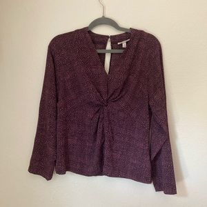 Maternity Prologue Maroon Long Sleeved Blouse